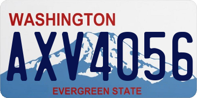 WA license plate AXV4056