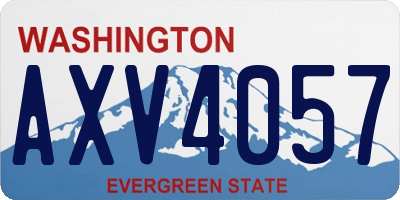 WA license plate AXV4057