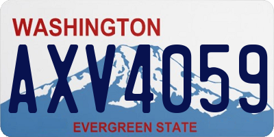 WA license plate AXV4059