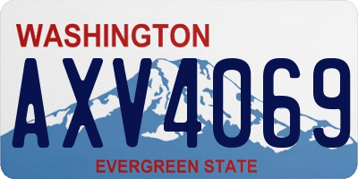 WA license plate AXV4069