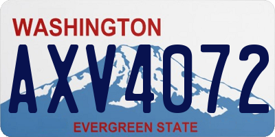 WA license plate AXV4072