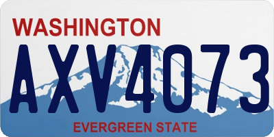 WA license plate AXV4073
