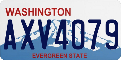 WA license plate AXV4079