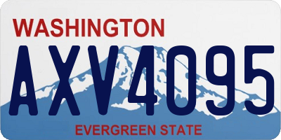 WA license plate AXV4095