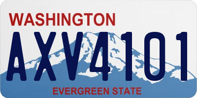 WA license plate AXV4101