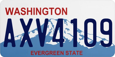 WA license plate AXV4109