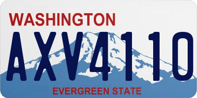 WA license plate AXV4110