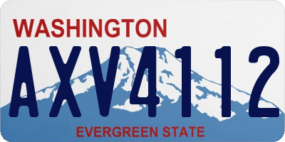 WA license plate AXV4112