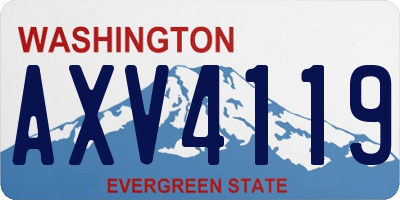 WA license plate AXV4119