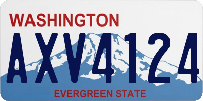 WA license plate AXV4124