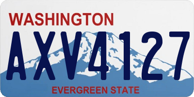 WA license plate AXV4127