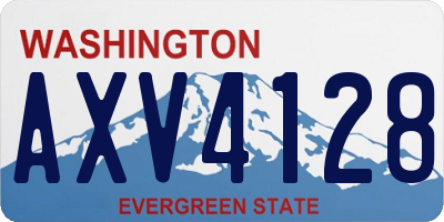 WA license plate AXV4128