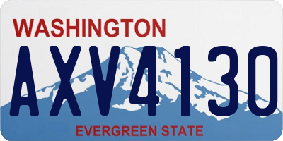 WA license plate AXV4130