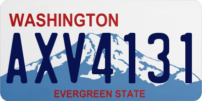 WA license plate AXV4131