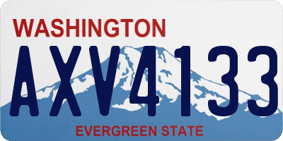 WA license plate AXV4133