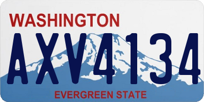 WA license plate AXV4134
