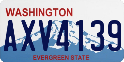 WA license plate AXV4139