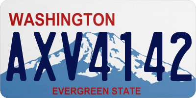 WA license plate AXV4142