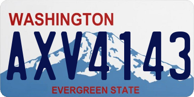 WA license plate AXV4143