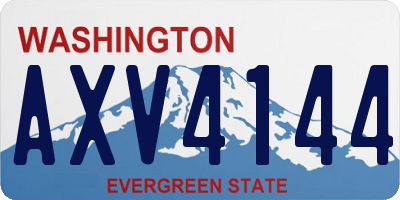 WA license plate AXV4144