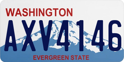 WA license plate AXV4146