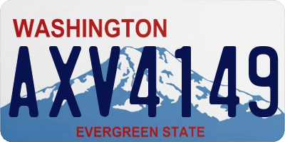 WA license plate AXV4149