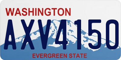 WA license plate AXV4150