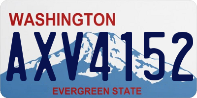 WA license plate AXV4152