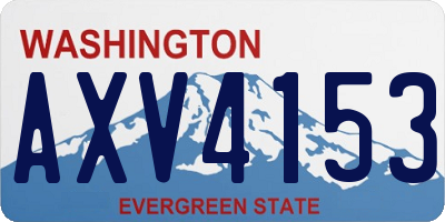 WA license plate AXV4153