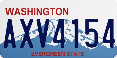 WA license plate AXV4154
