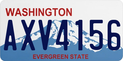 WA license plate AXV4156