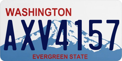 WA license plate AXV4157