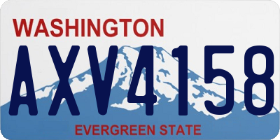 WA license plate AXV4158