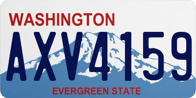 WA license plate AXV4159