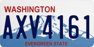 WA license plate AXV4161