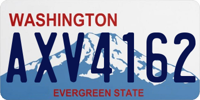 WA license plate AXV4162