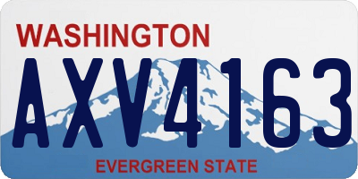 WA license plate AXV4163