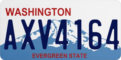 WA license plate AXV4164