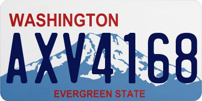 WA license plate AXV4168