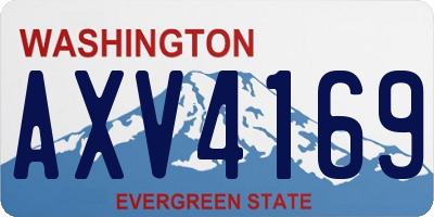 WA license plate AXV4169