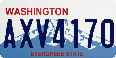 WA license plate AXV4170