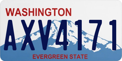 WA license plate AXV4171