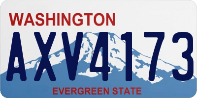 WA license plate AXV4173