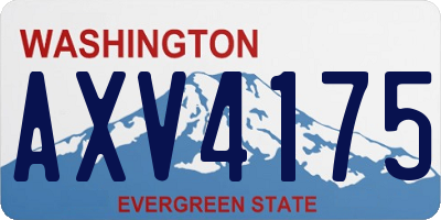WA license plate AXV4175