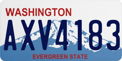 WA license plate AXV4183