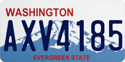 WA license plate AXV4185