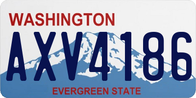 WA license plate AXV4186