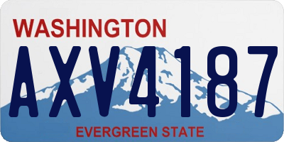 WA license plate AXV4187