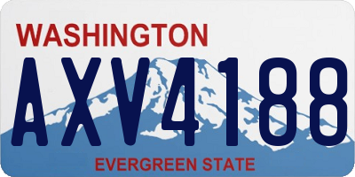 WA license plate AXV4188