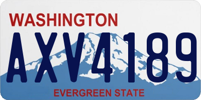 WA license plate AXV4189